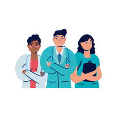 group of doctors staff avatars characters