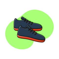 Sport Footwear Shoes Vector Design Illustration