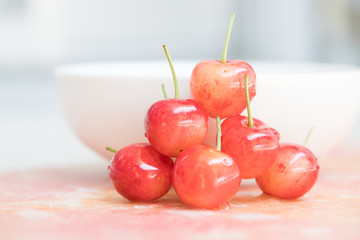新鮮な美味しいサクランボ
