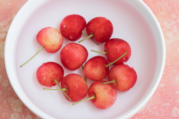 新鮮な美味しいサクランボ