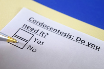 One person is answering question about cordocentesis..