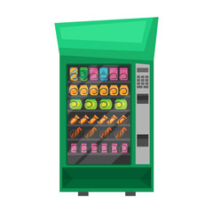 Food vending vector icon.Cartoon vector icon isolated on white background food vending.