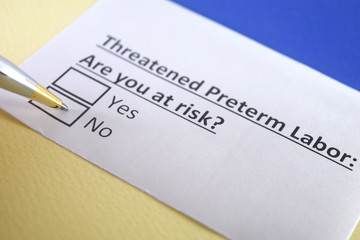 One person is answering question about threatened preterm labor.