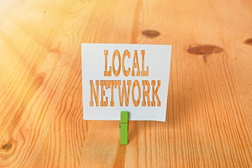 Handwriting text Local Network. Conceptual photo Intranet LAN Radio Waves DSL Boradband Switch...