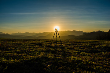 Beautiful sunset view at Shooting point of Ooty Tamilnadu India
