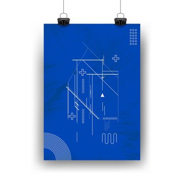 Minimal Blue Poster Design And Flyer Template Layout