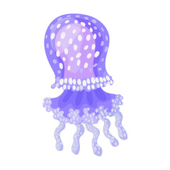 Jellyfish vector icon.Cartoon vector icon isolated on white background jellyfish.