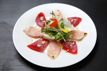 マグロ二種のカルパッチョ