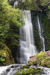Fototapeta na wymiar Mac Leans waterfall in New Zealand.