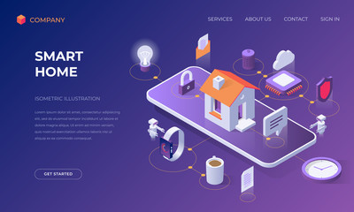 Landing page for smart home