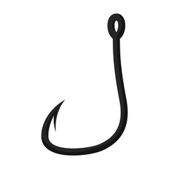 Fish hook vector icon.Cartoon vector icon isolated on white background fish hook.