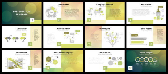 Fototapeta na wymiar Business presentation templates