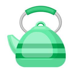 Kettle vector icon.Cartoon vector icon isolated on white background kettle.