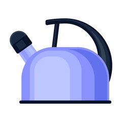 Kettle vector icon.Cartoon vector icon isolated on white background kettle.