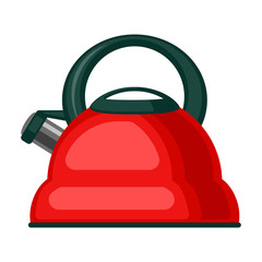 Kettle vector icon.Cartoon vector icon isolated on white background kettle.