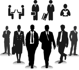 Business People Silhouettes, art vector design. Business people, set of vector silhouettes