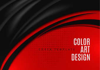 Abstract wavy folds, halftone. Modern bright creative background. Vector illustration