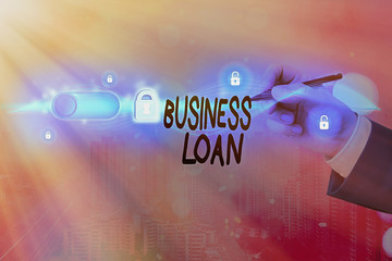 Text sign showing Business Loan. Business photo text Credit Mortgage Financial Assistance Cash...