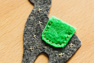 llama figurine, we sew with our own hands, making toys, decoration for children, bags, clothes, brooch, keyring, fabric, scissors, fabric, mouline thread, different colors