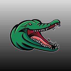 Crocodile head mascot vector design