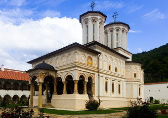 Naklejka premium Horezu Monastery with church, Romania