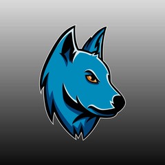 Wolf head mascot vector design