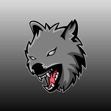 Wolf head mascot vector design
