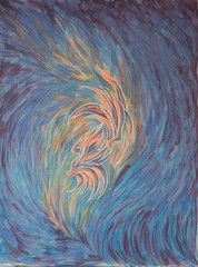  Figures of people who look like stars falling from the sky.