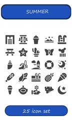 summer icon set