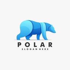 Obraz premium Vector Logo Illustration Polar Gradient Colorful Style