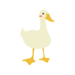 Cartoon duck. Cute Cartoon duck, Vector illustration on a white background. Drawing for children