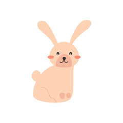 Cartoon Rabbit. Cute Cartoon Rabbit, Vector illustration on a white background. Drawing for children
