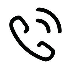 Phone symbol on white background.Speak by phone.