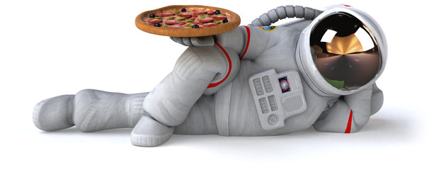 Fun astronaut - 3D Illustration © Julien Tromeur