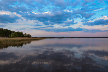 Obraz na płótnie Canvas Jezioro Łebsko na terenie Słowińskiego Parku Narodowego
