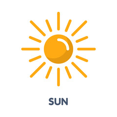 Sun flat icon design
