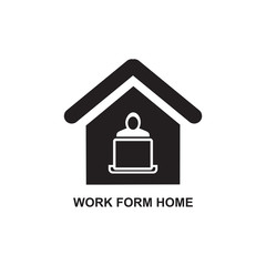 WORK FROM HOME ICON , HOME WORKER ICON