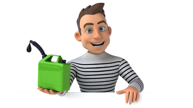 Fun 3D cartoon casual character