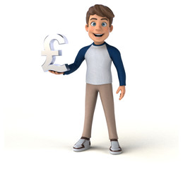 3D cartoon character fun teenager