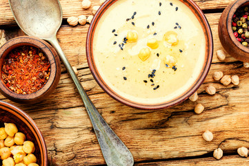 Hummus, chickpea puree