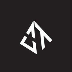 OT Logo monogram with standout triangle shape ribbon design template