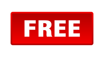 free button. free square red push button