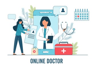 Online Doctor, Telemedicine, Medical Service Online for Patients.