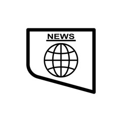 News vector icon. World symbol. Design template vector