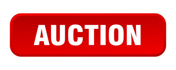 auction button. auction square 3d push button