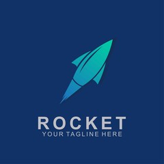Fototapeta na wymiar Rocket logo design with modern concept