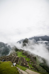 Machu Picchu, located halfway between the Andes and the Amazon rainforest, was colonized by mountain populations, a UNESCO World Heritage Site. One of the seven wonders of the world