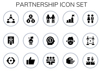 partnership icon set