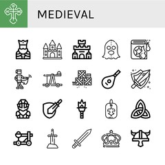 Fototapeta premium Set of medieval icons