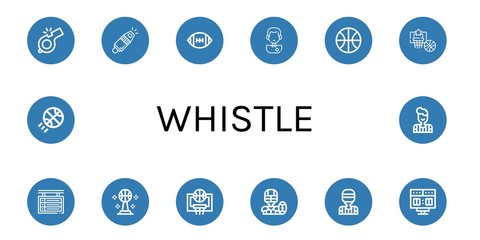 Set of whistle icons